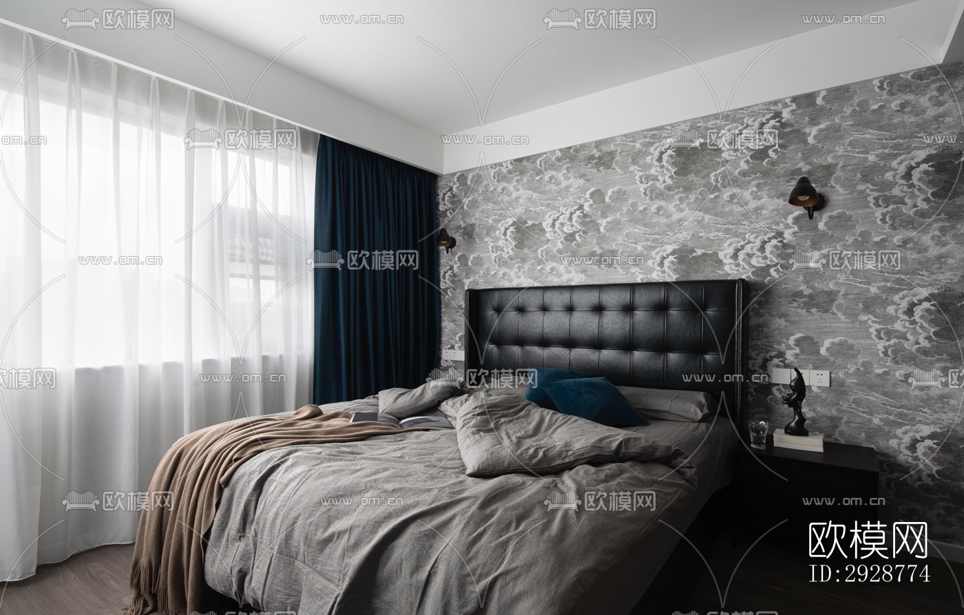 现代平层效果图下载（渲染图4）