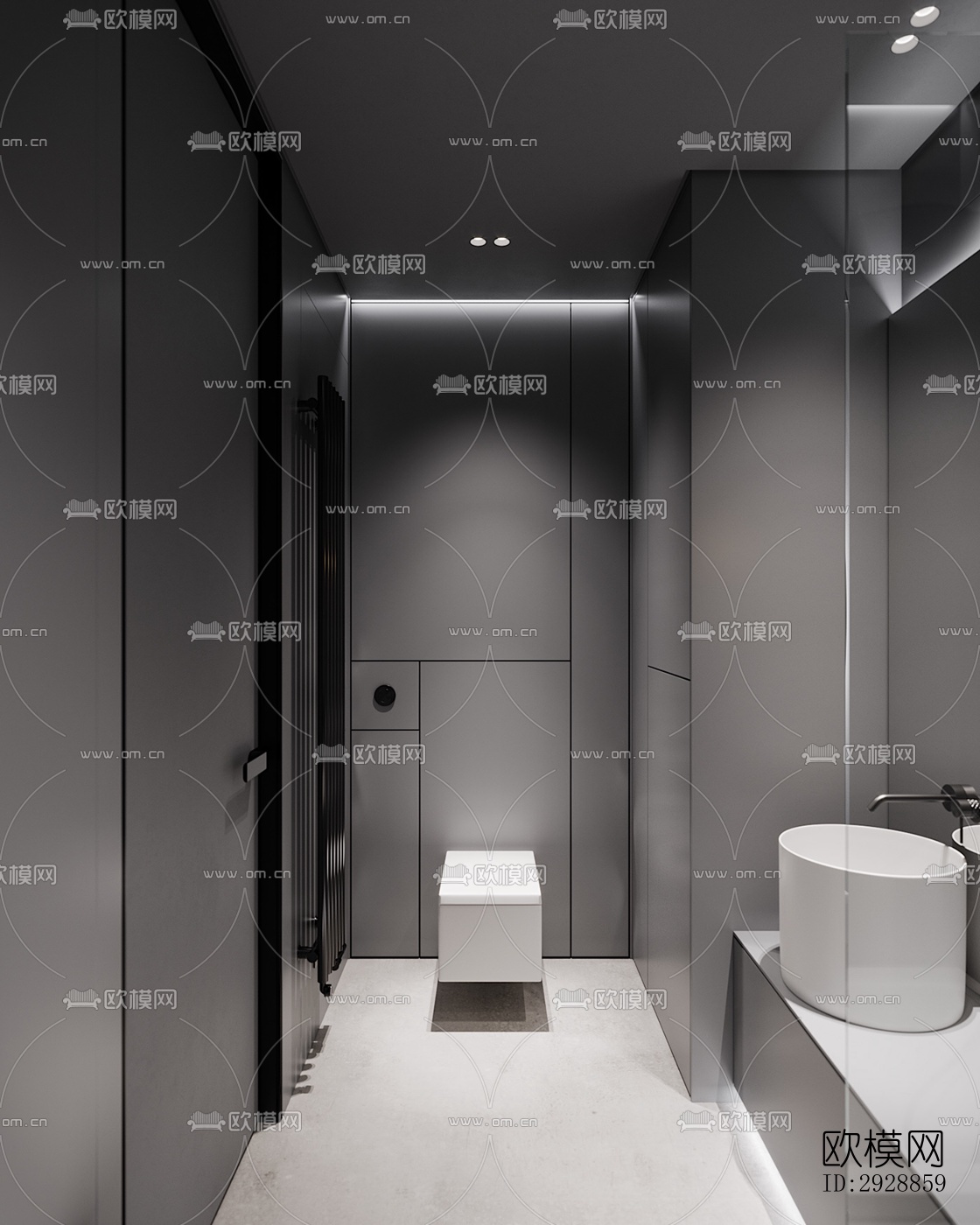 现代平层效果图下载（渲染图7）