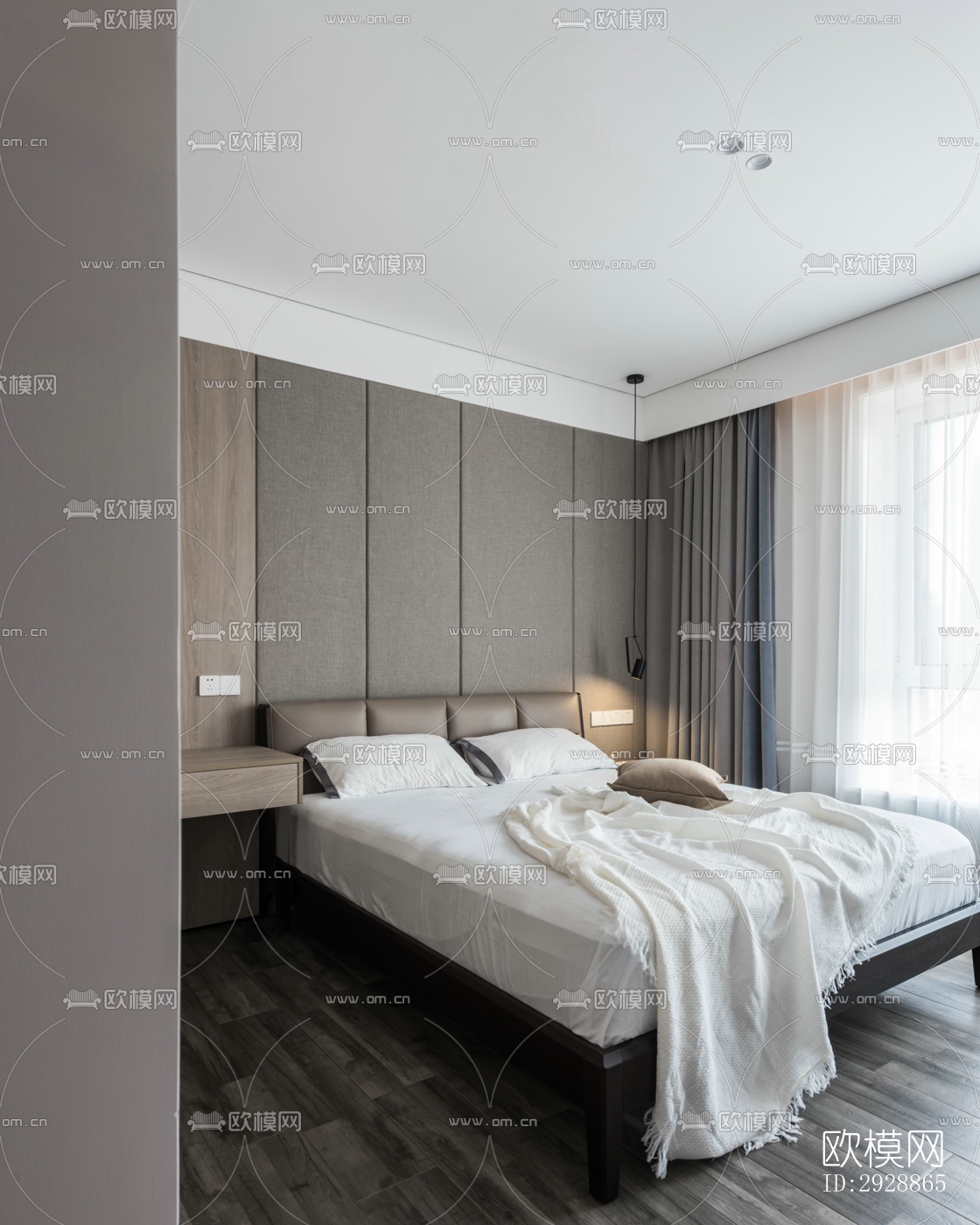 现代平层效果图下载（渲染图10）