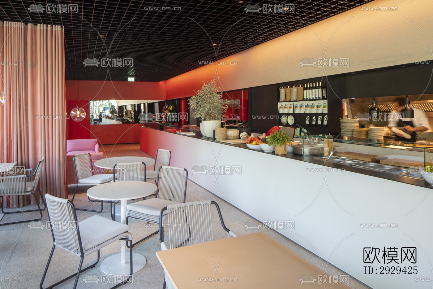 现代咖啡奶茶效果图下载（渲染图4）