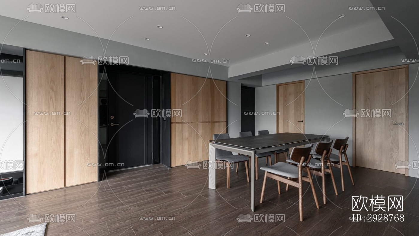 现代平层效果图下载（渲染图20）