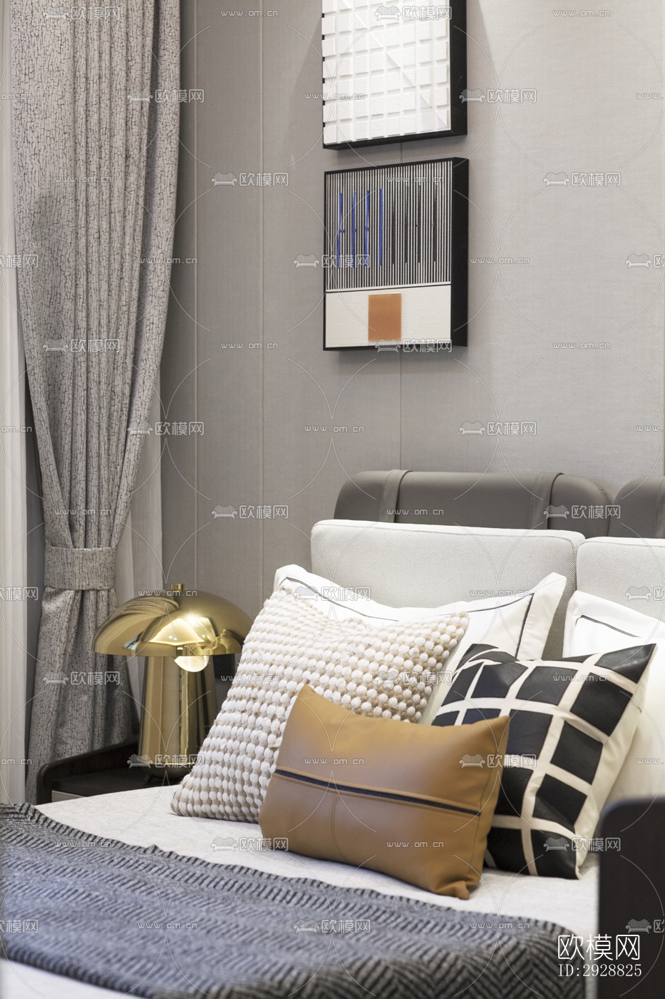 现代平层效果图下载（渲染图6）