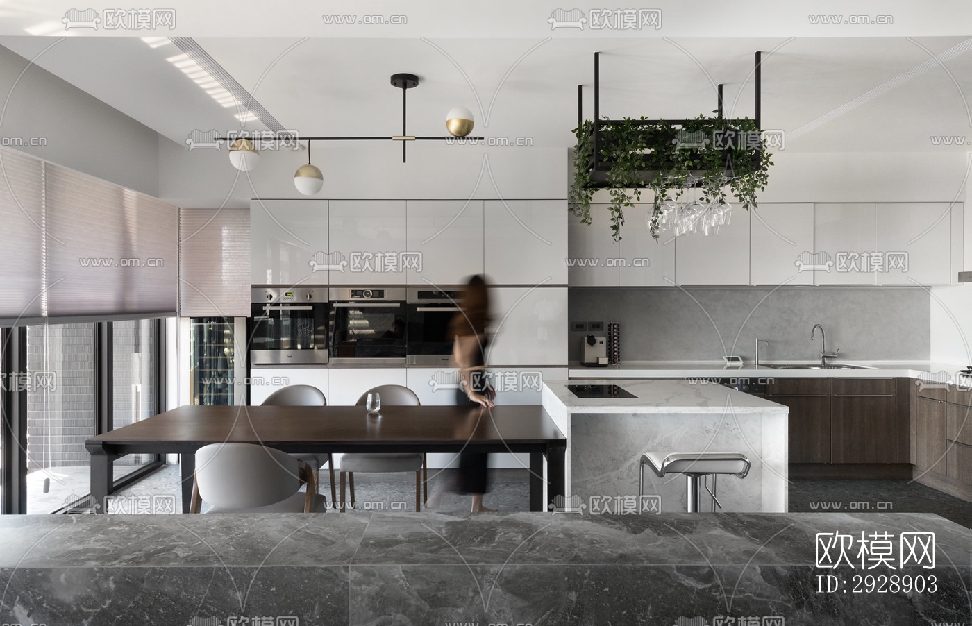 现代平层效果图下载（渲染图13）