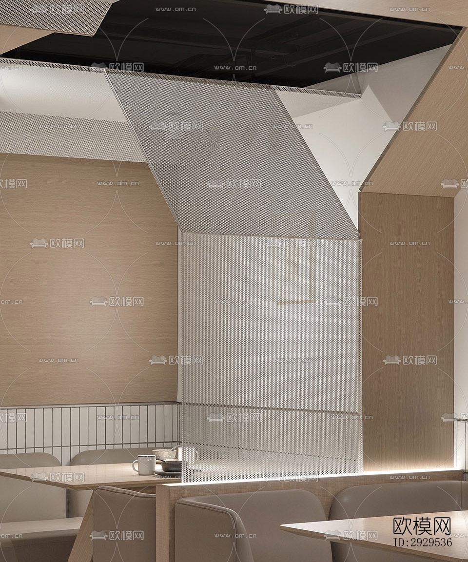 北欧西餐厅效果图下载（渲染图2）