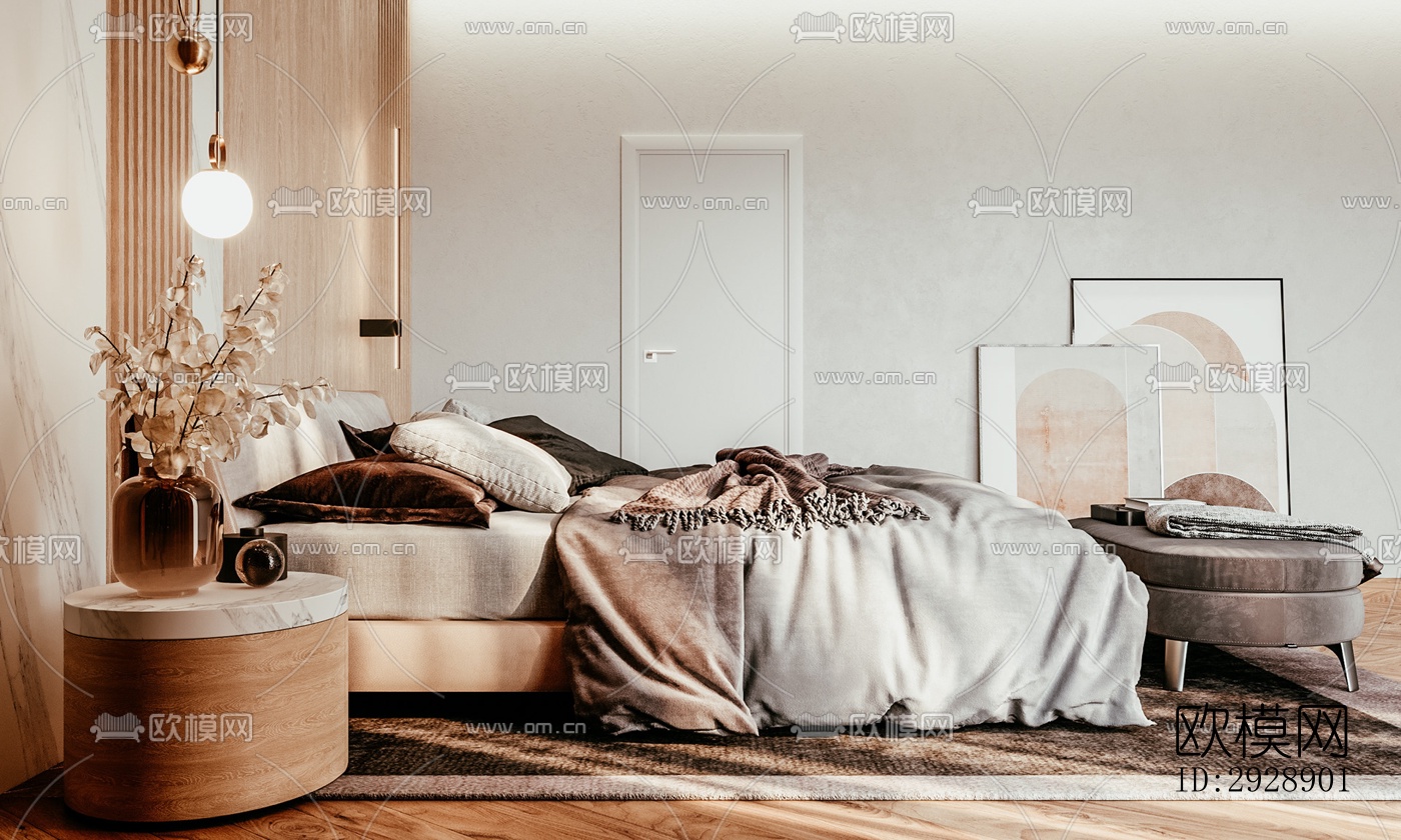 现代平层效果图下载（渲染图4）