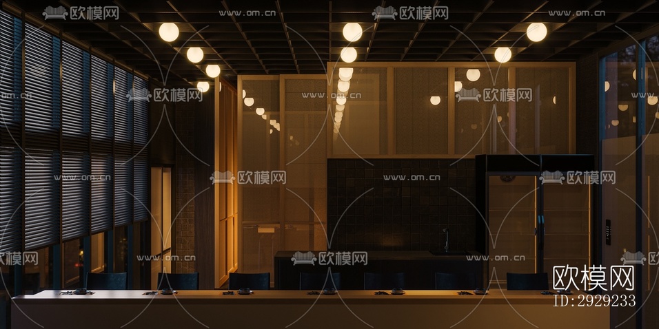 東南亞中餐廳效果圖下載(渲染圖7)