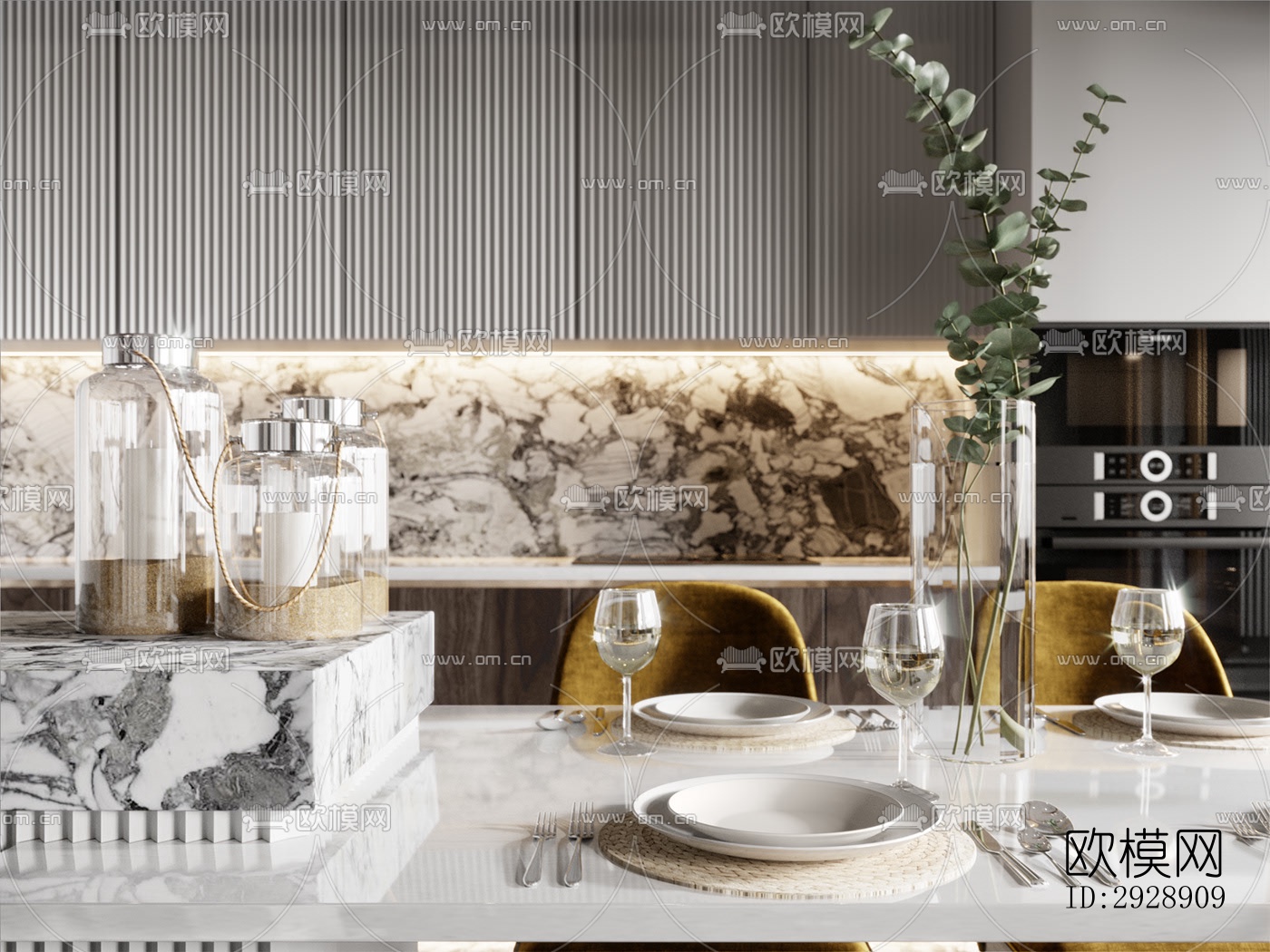 现代平层效果图下载（渲染图6）