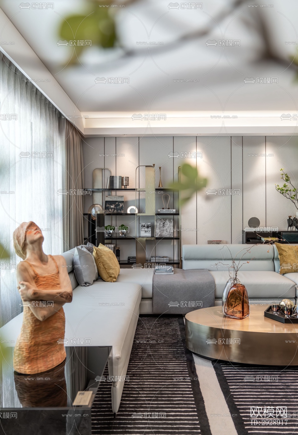 现代平层效果图下载（渲染图7）