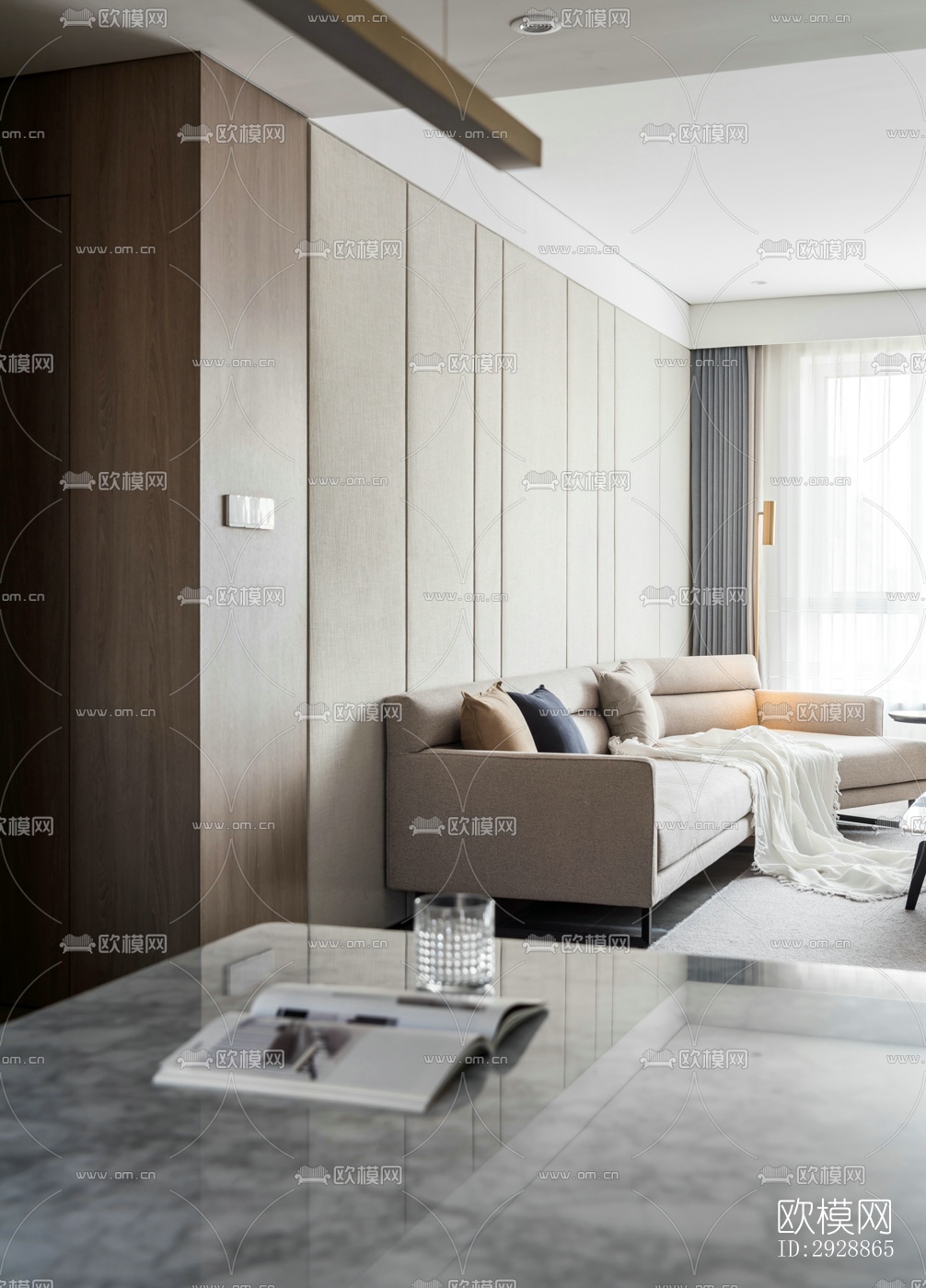 现代平层效果图下载（渲染图5）