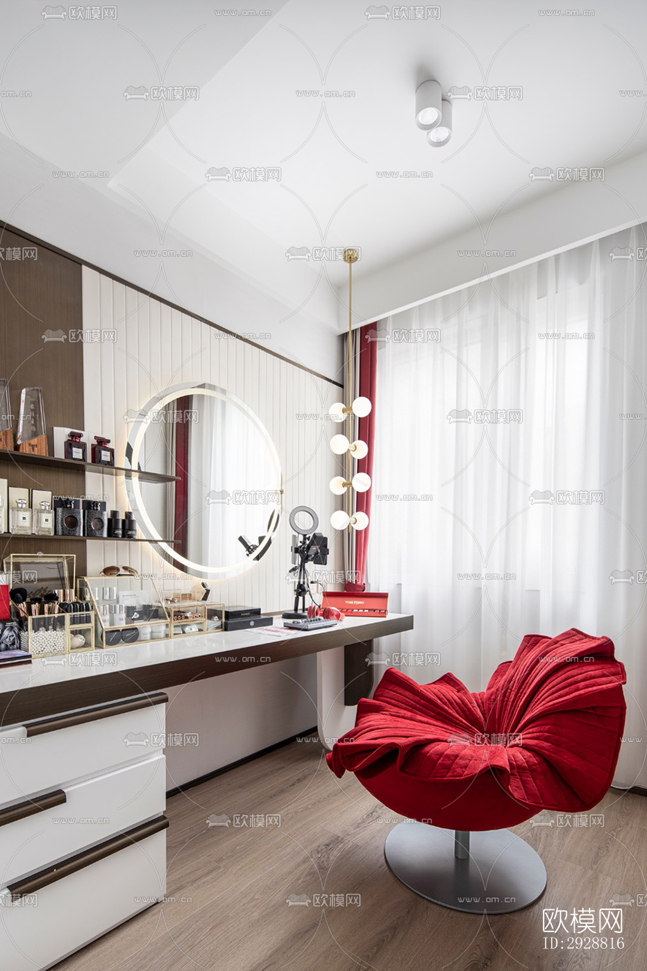 现代平层效果图下载（渲染图8）