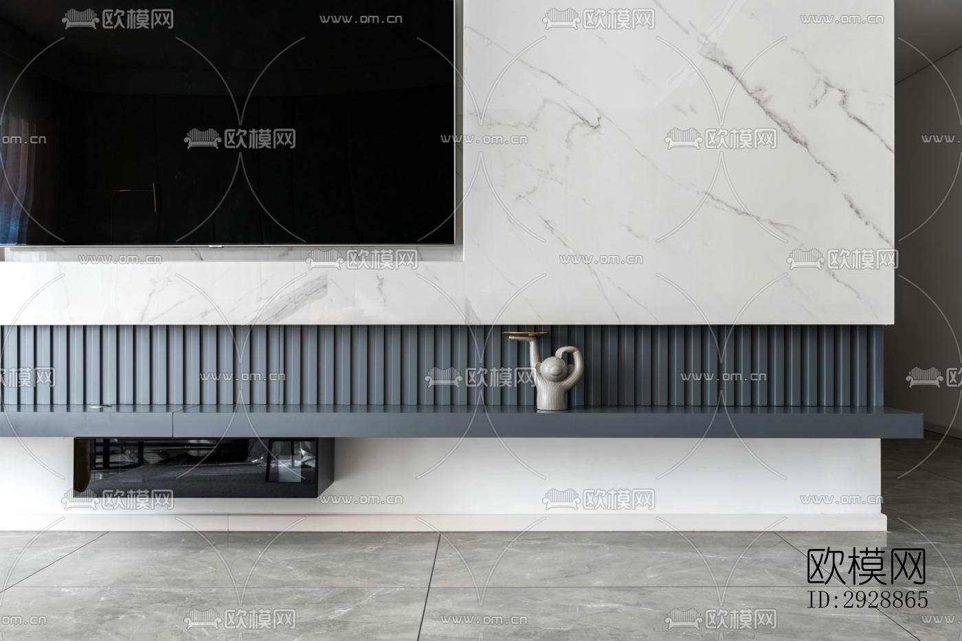 现代平层效果图下载（渲染图17）