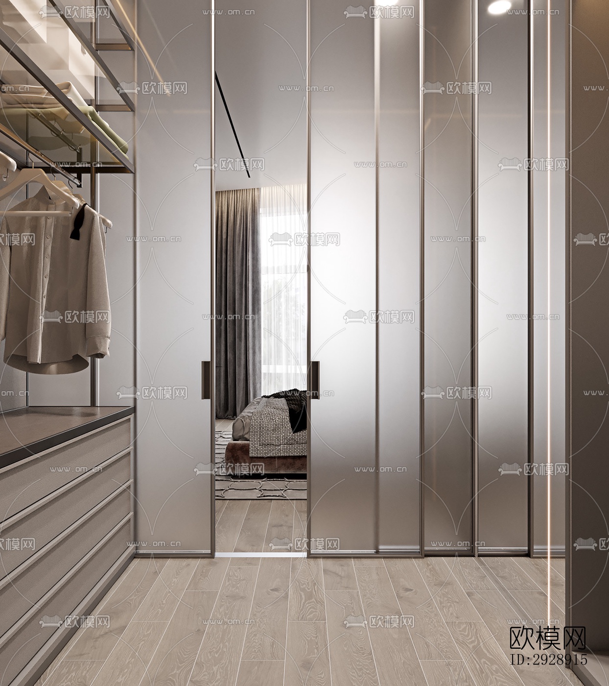 现代平层效果图下载（渲染图9）