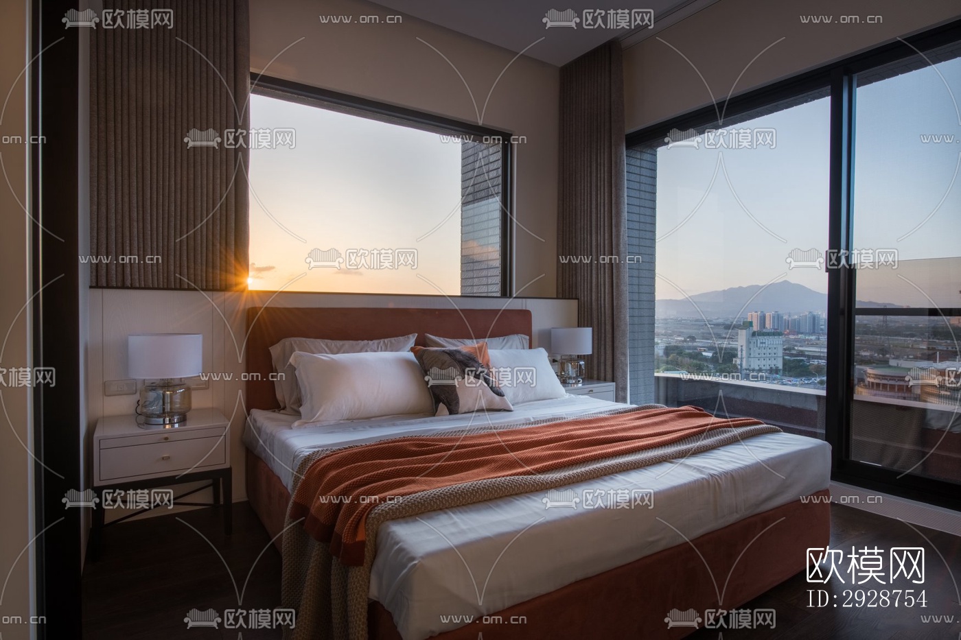 现代平层效果图下载（渲染图6）