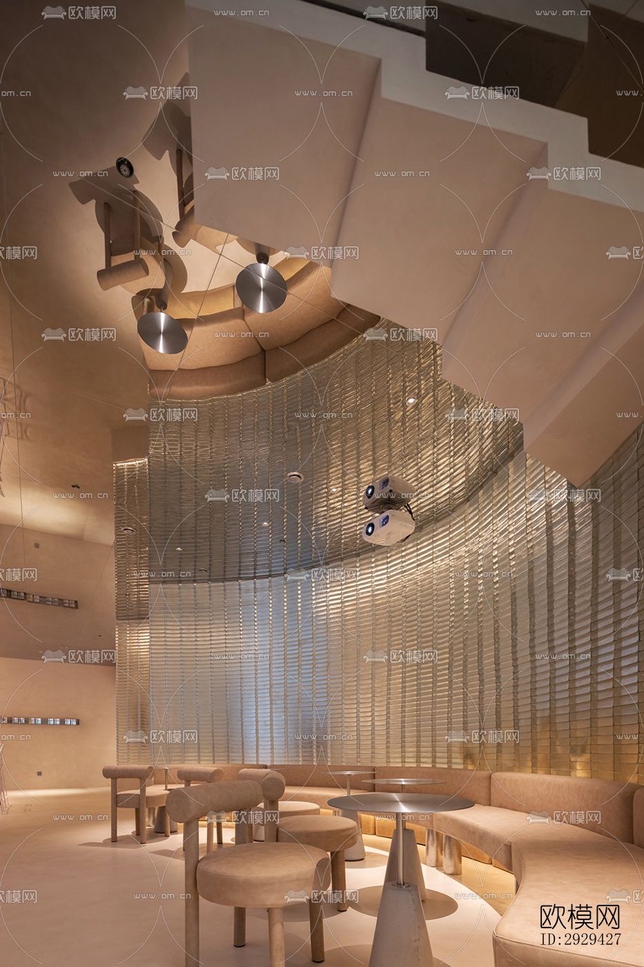 现代咖啡奶茶效果图下载（渲染图7）