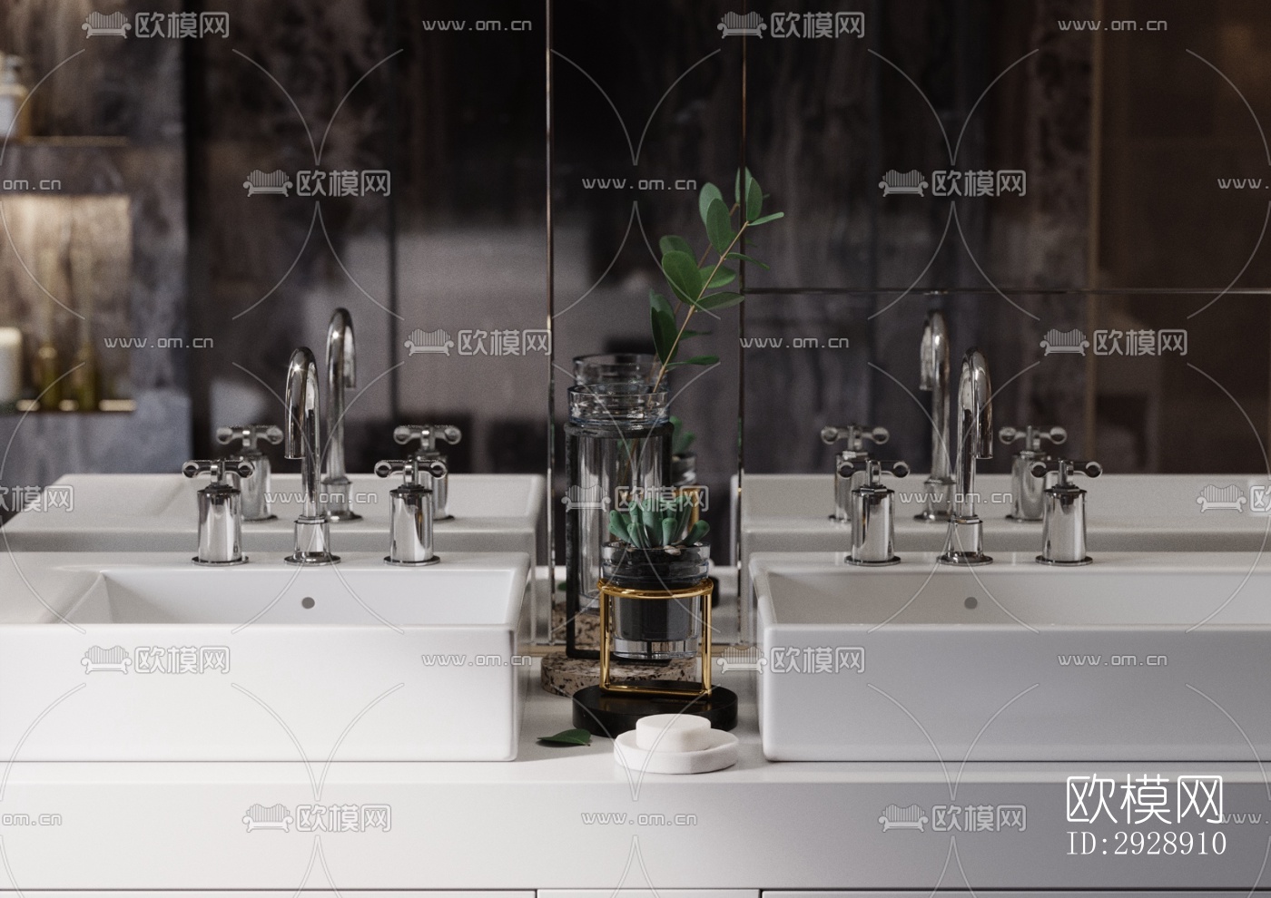 现代平层效果图下载（渲染图12）