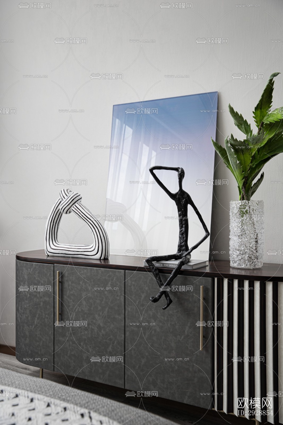 现代平层效果图下载（渲染图5）