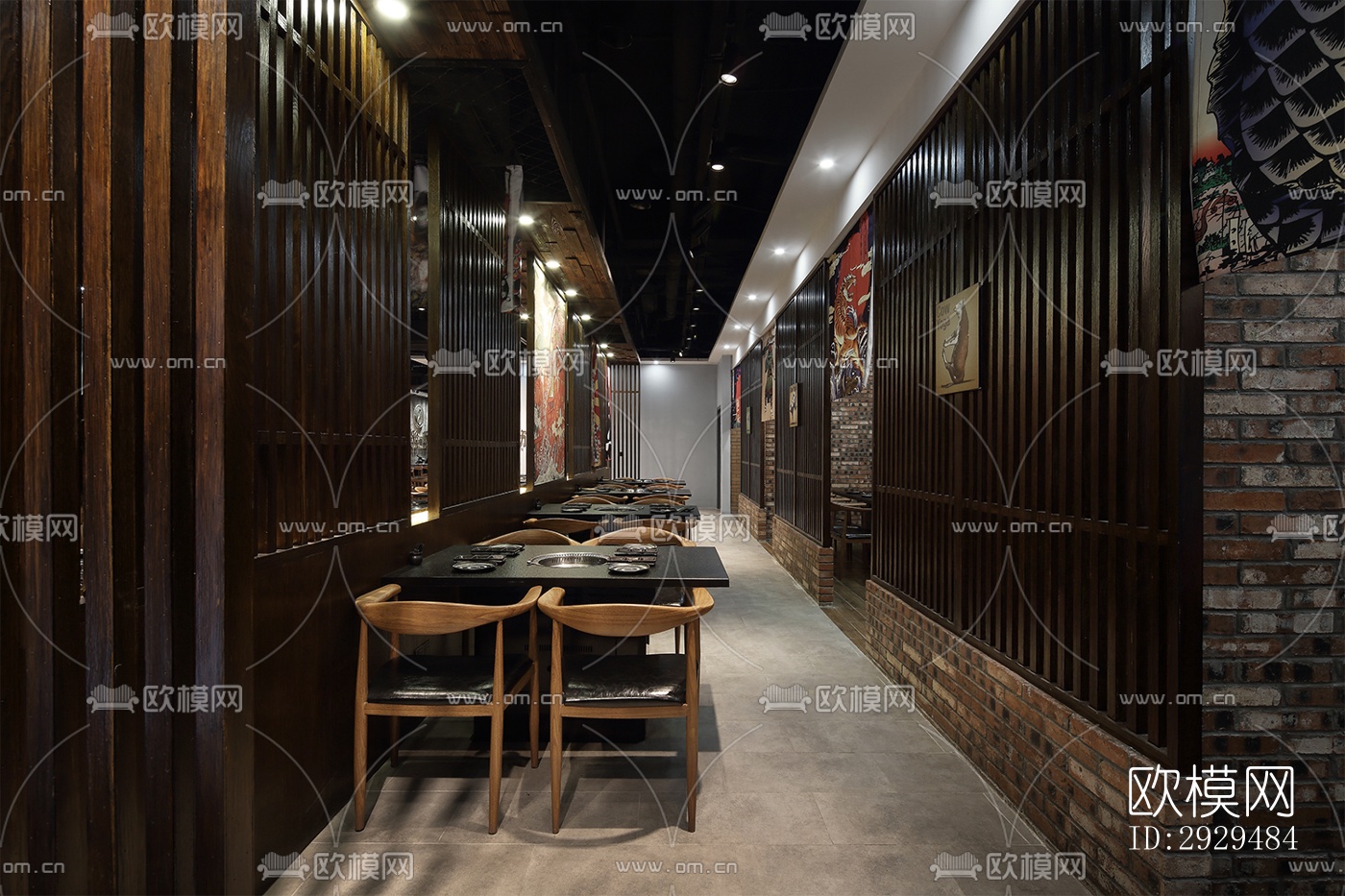 日式火锅烤肉效果图下载（渲染图10）