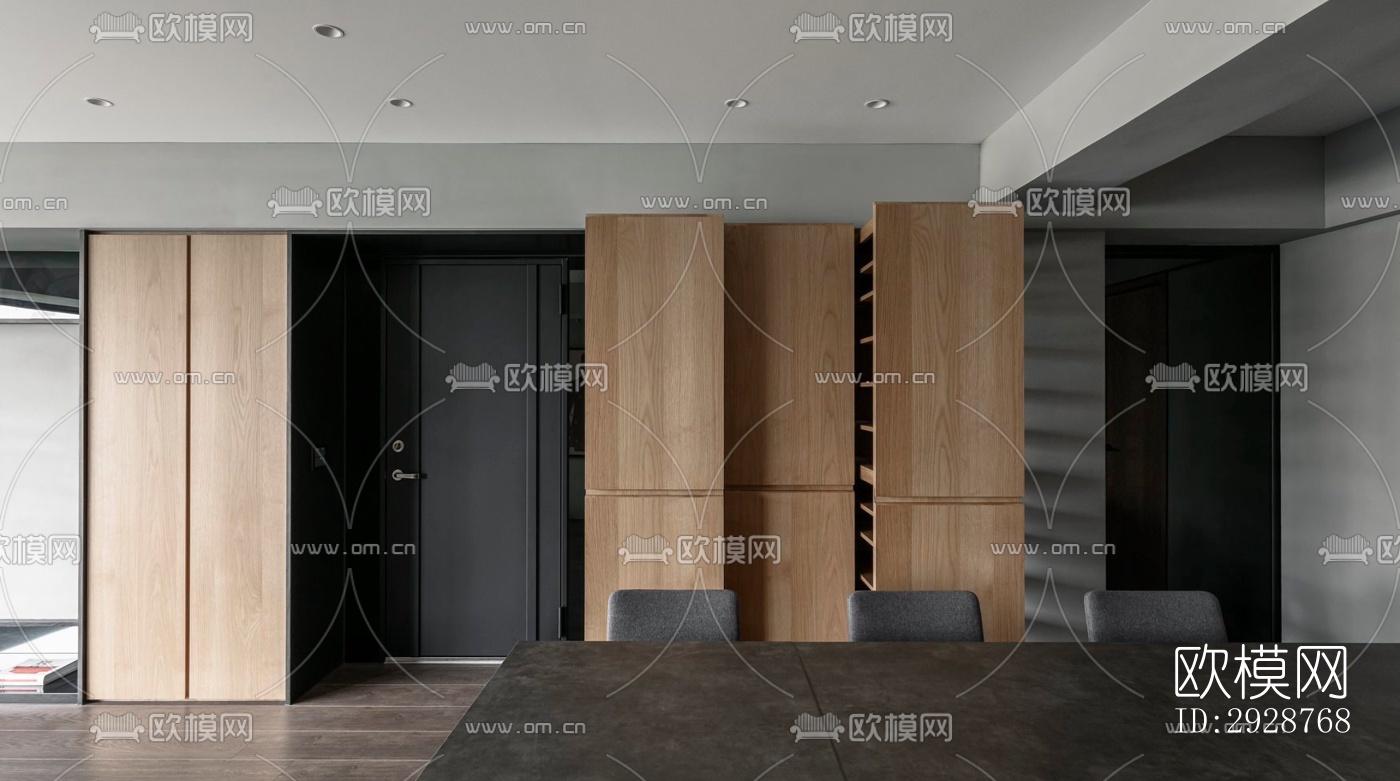 现代平层效果图下载（渲染图2）