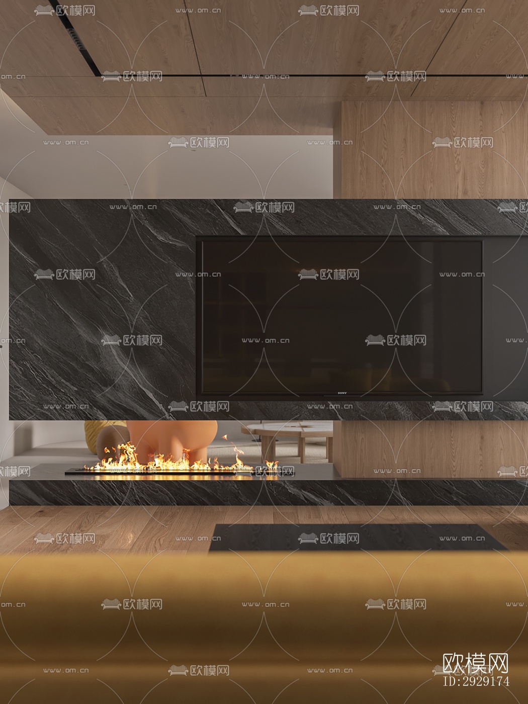 现代办公区效果图下载（渲染图11）