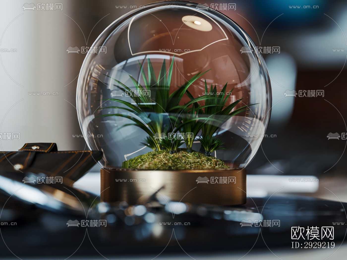 现代经理室效果图下载（渲染图6）