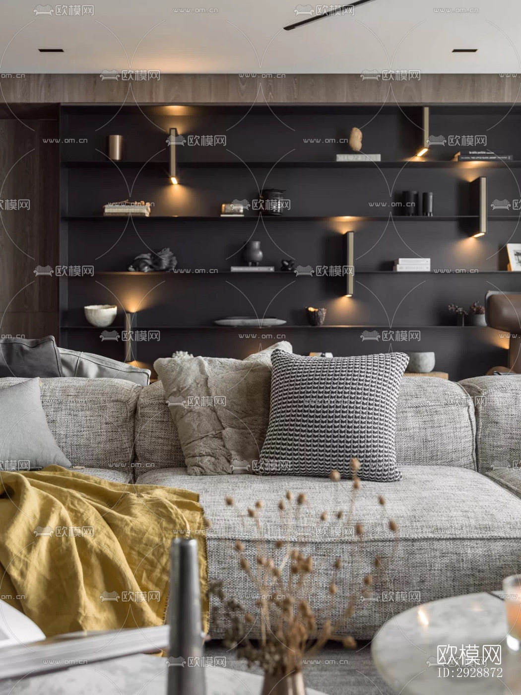 现代平层效果图下载（渲染图15）