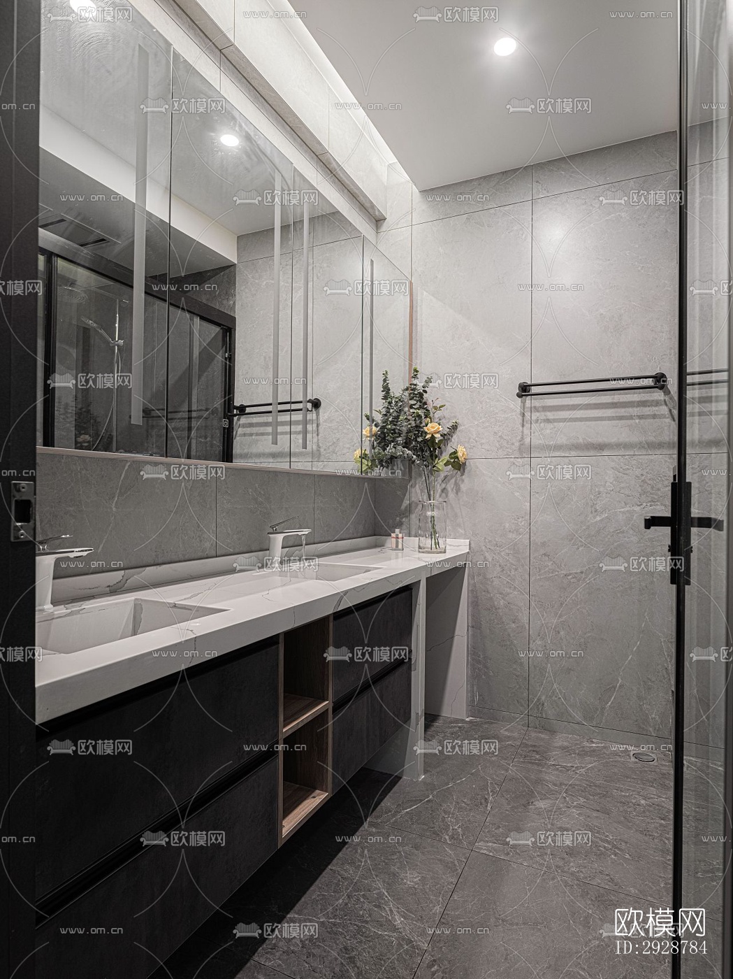 现代平层效果图下载（渲染图4）