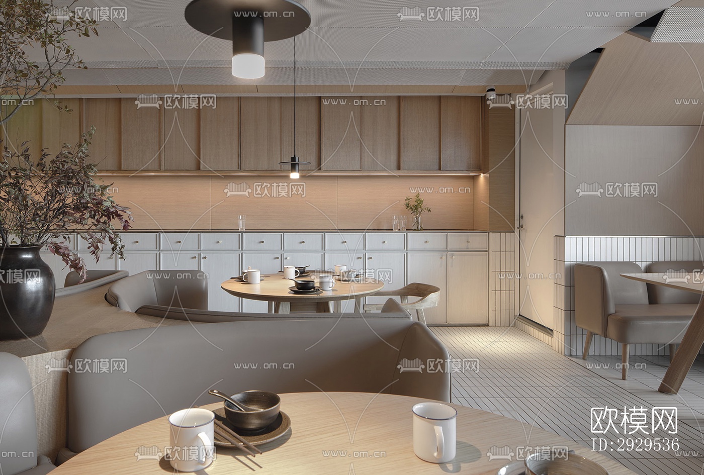 北欧西餐厅效果图下载（渲染图8）