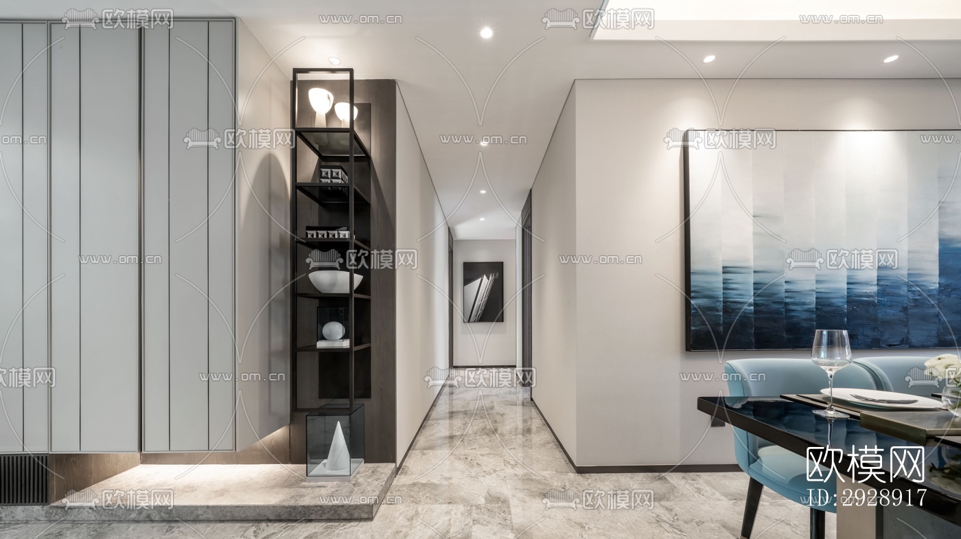 现代平层效果图下载（渲染图12）