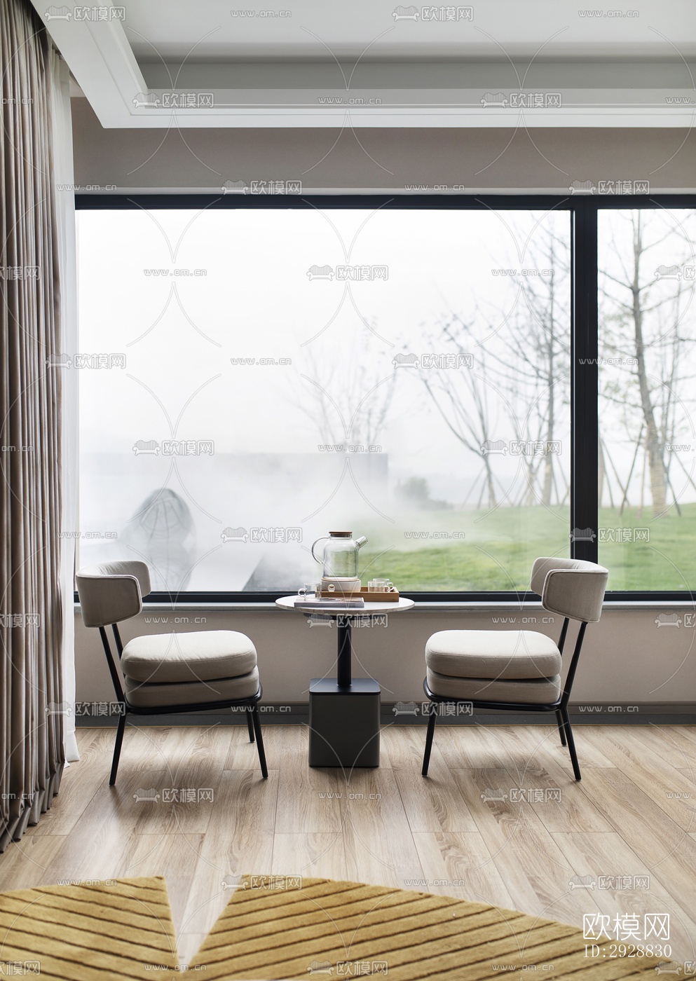 现代平层效果图下载（渲染图5）