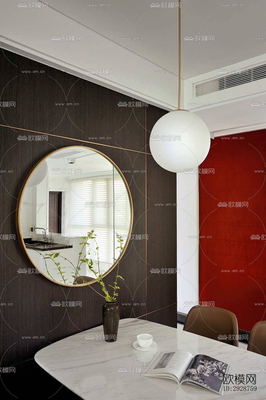 现代平层效果图下载（渲染图6）