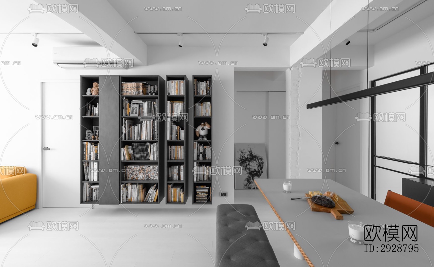 现代平层效果图下载（渲染图2）