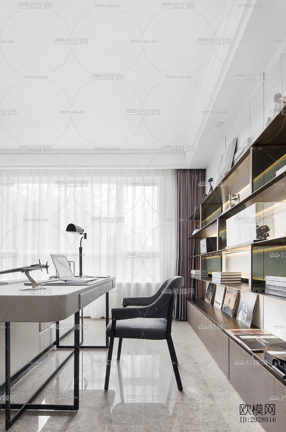 现代平层效果图下载（渲染图17）