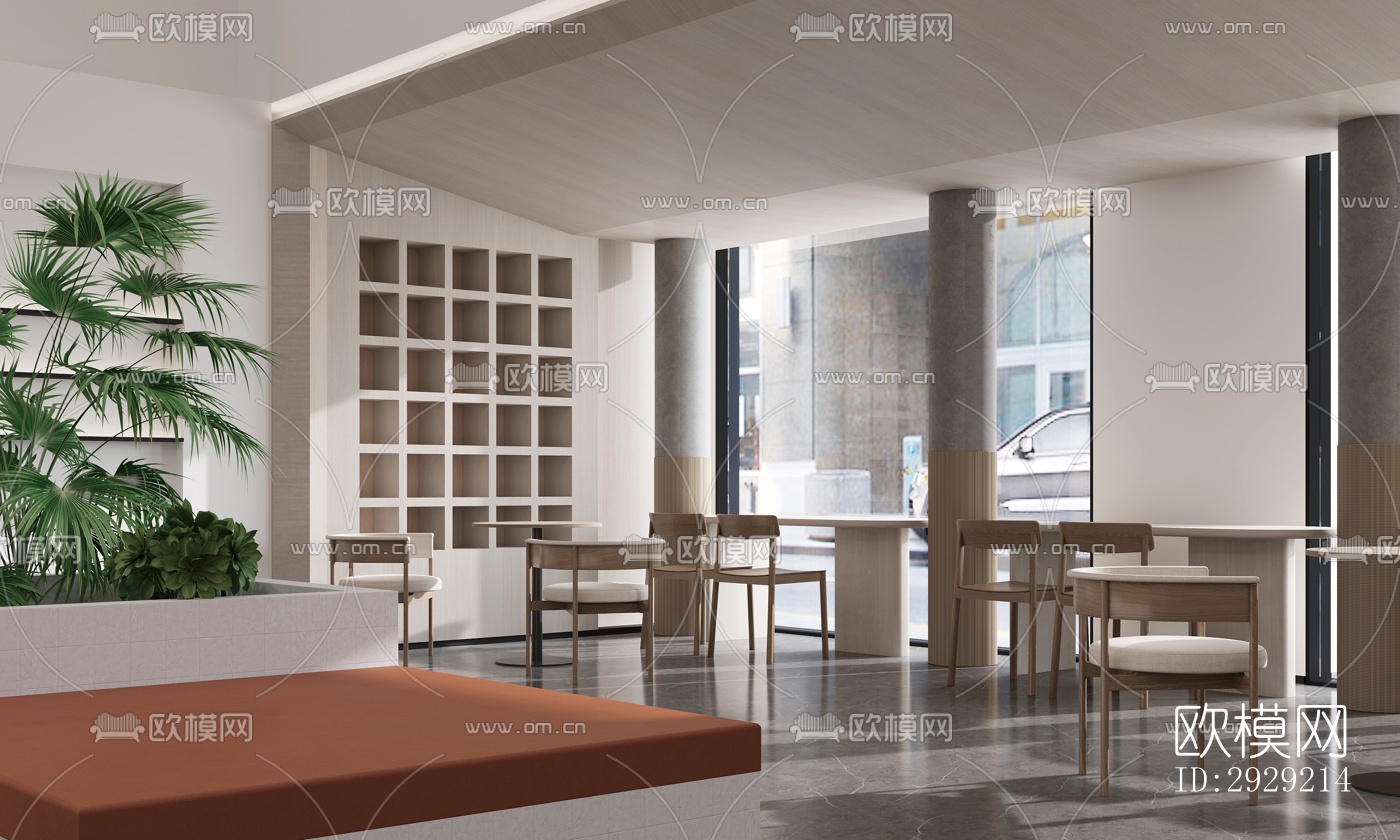 现代商务大堂效果图下载（渲染图8）