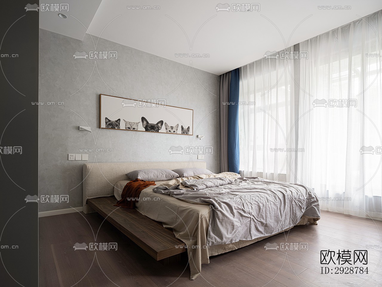 现代平层效果图下载（渲染图14）