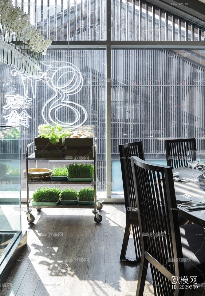 工业风西餐厅效果图下载（渲染图12）