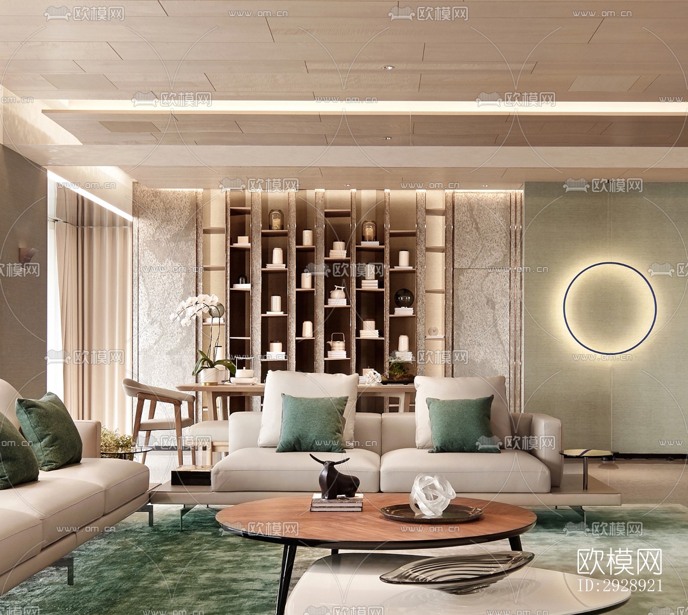 现代平层效果图下载（渲染图3）