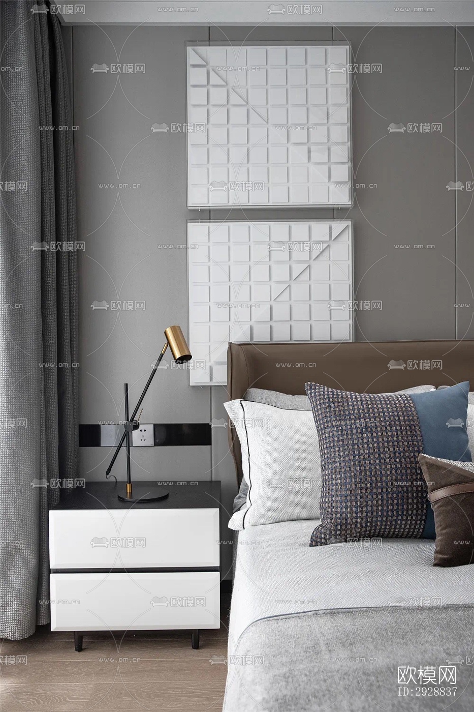 现代平层效果图下载（渲染图6）