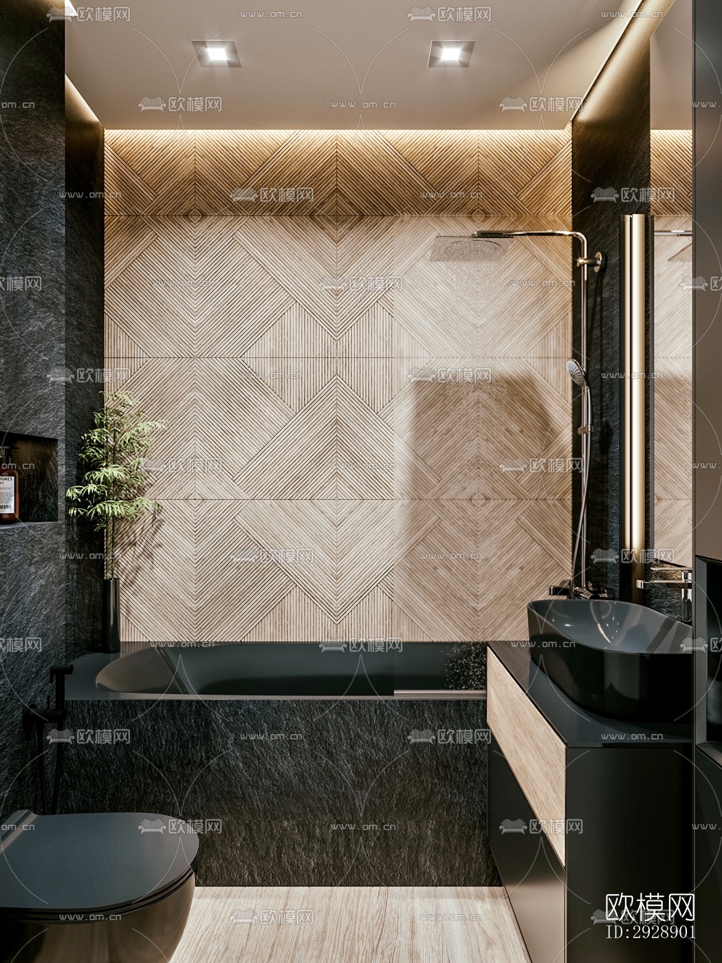 现代平层效果图下载（渲染图7）