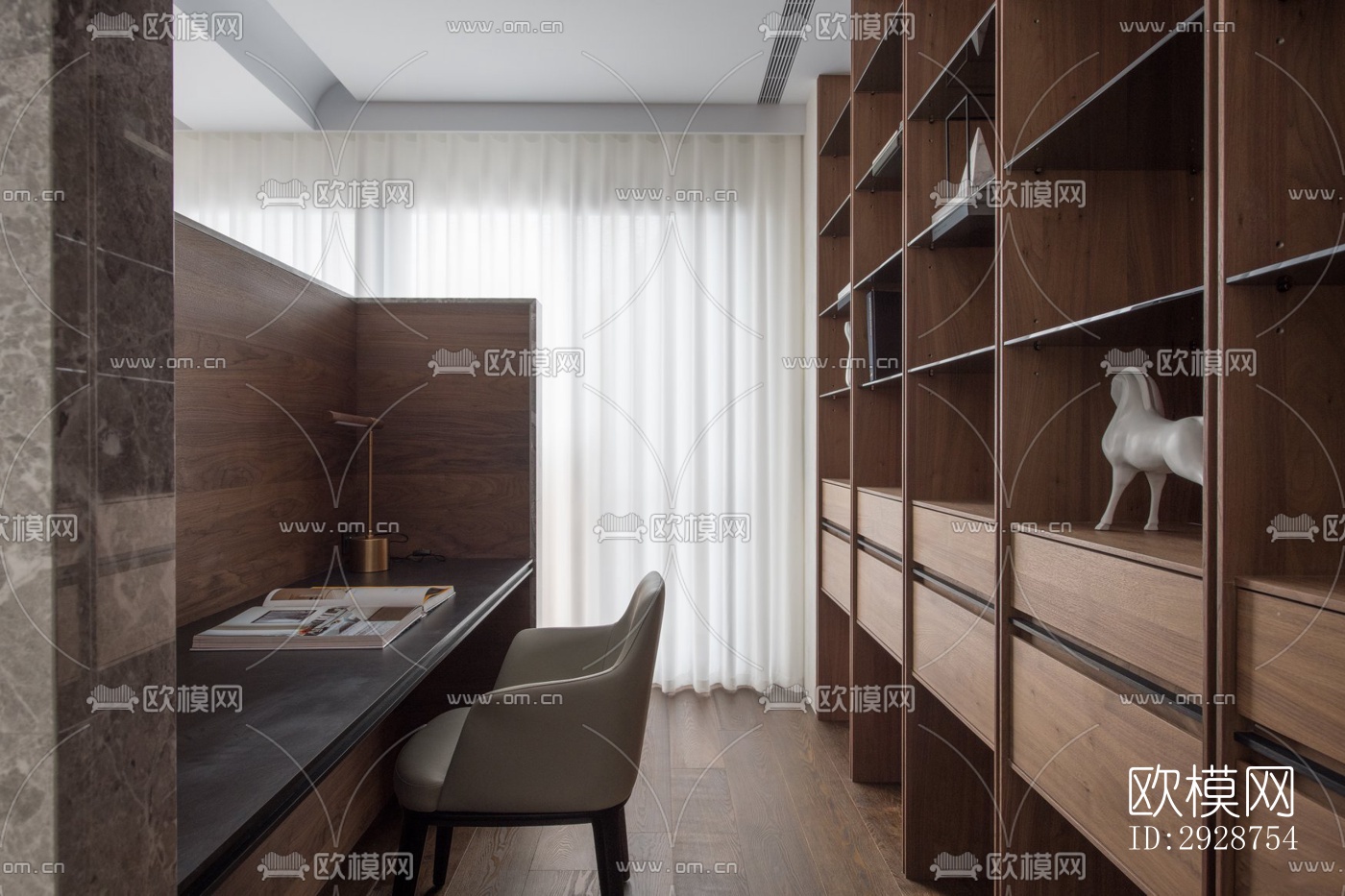 现代平层效果图下载（渲染图3）