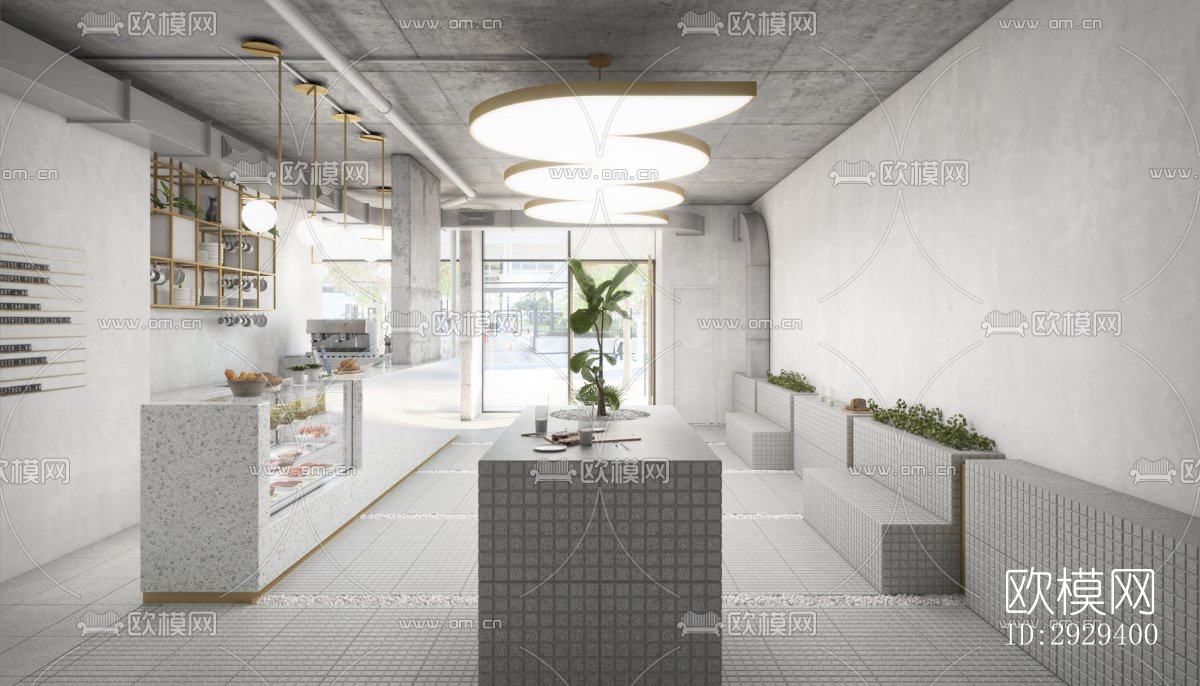 工业风咖啡奶茶效果图下载（渲染图8）