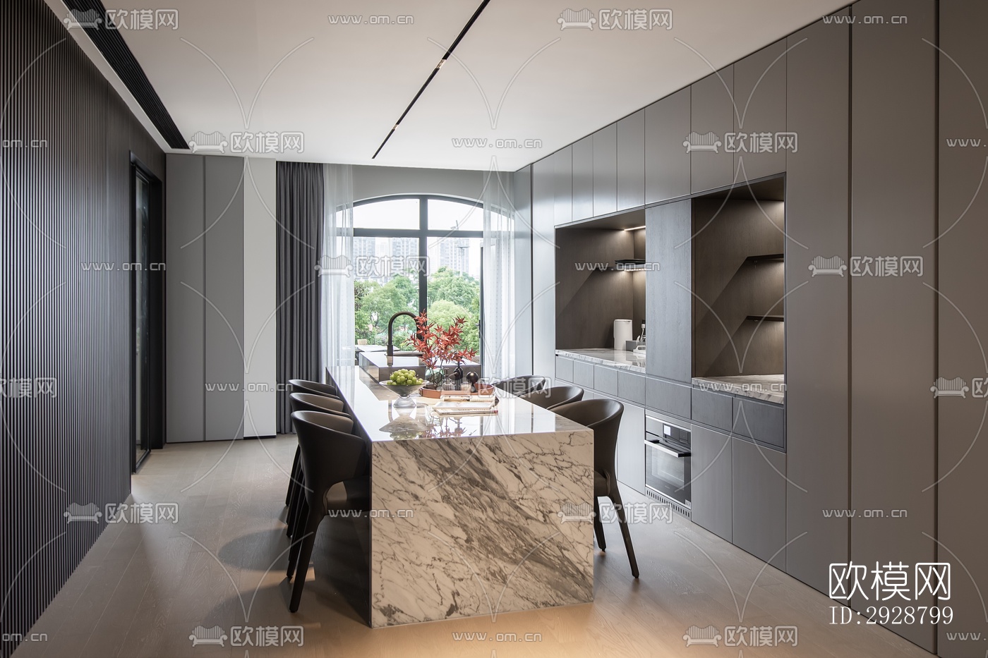 现代平层效果图下载（渲染图12）