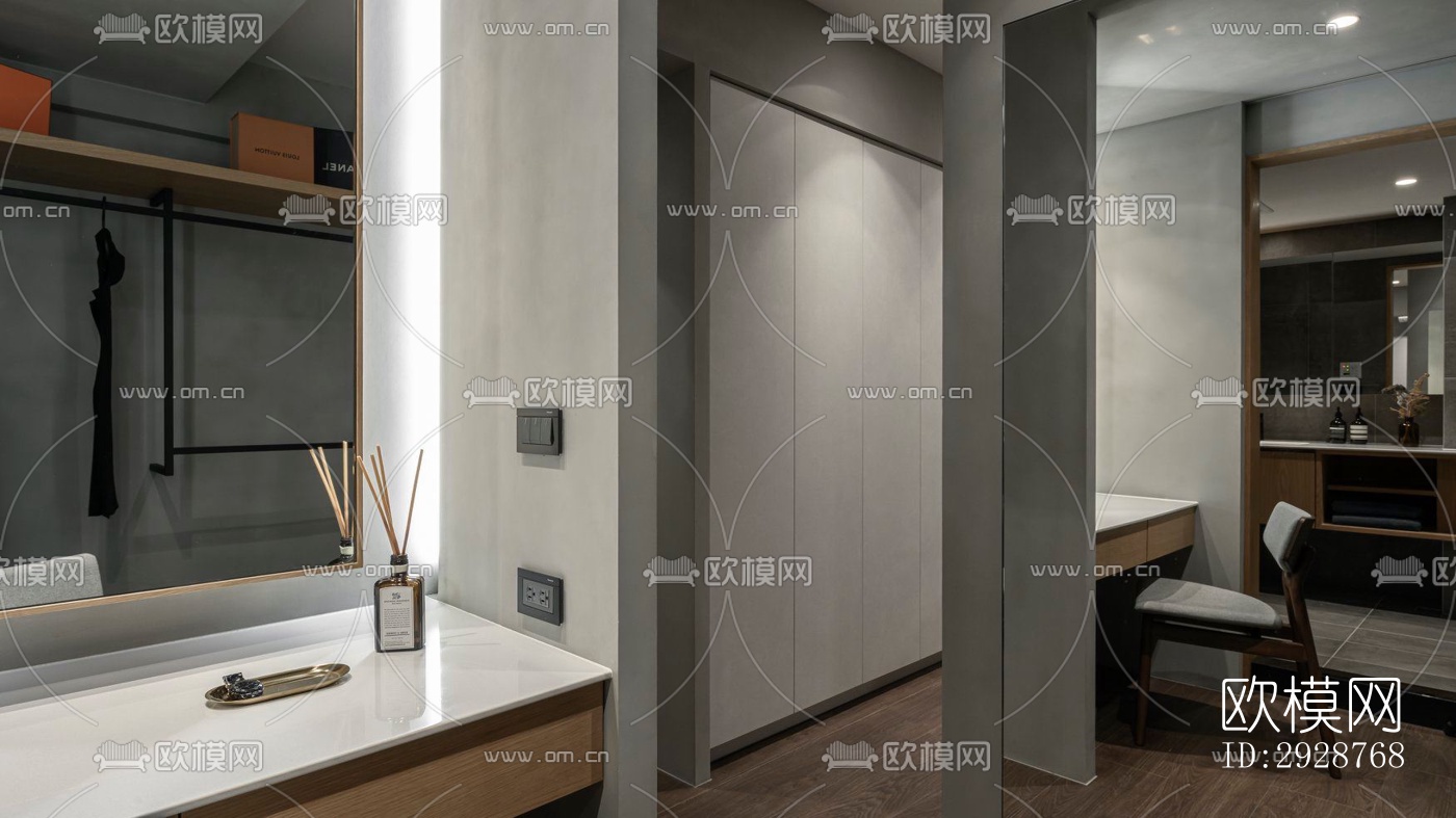 现代平层效果图下载（渲染图11）