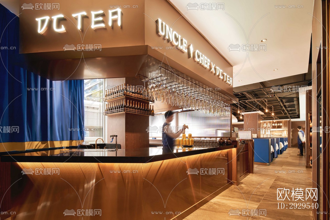 后现代西餐厅效果图下载（渲染图12）