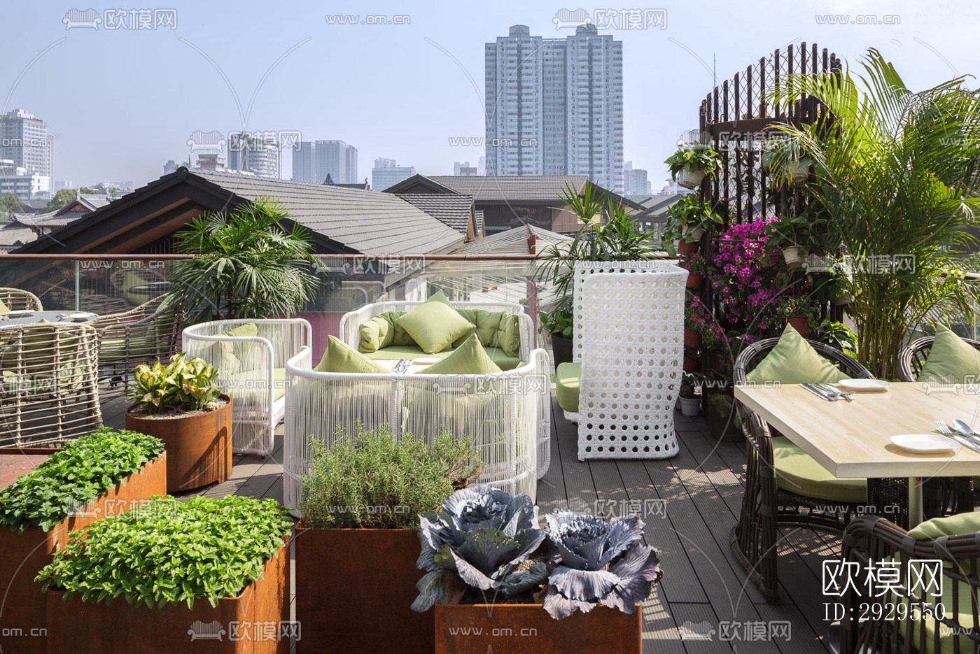 工业风西餐厅效果图下载（渲染图3）