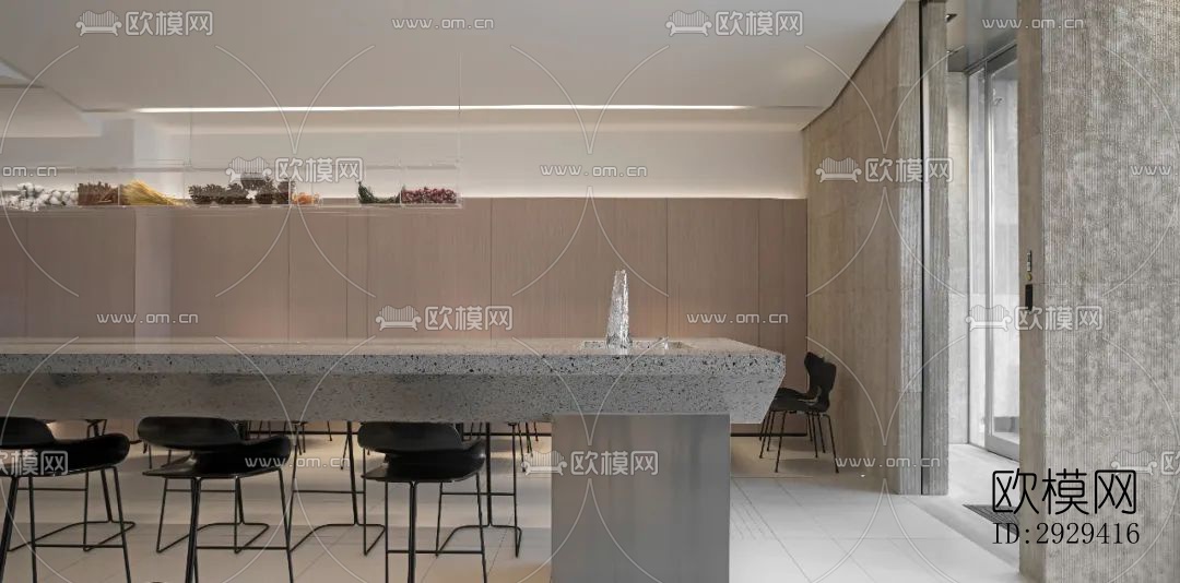 现代咖啡奶茶效果图下载（渲染图4）