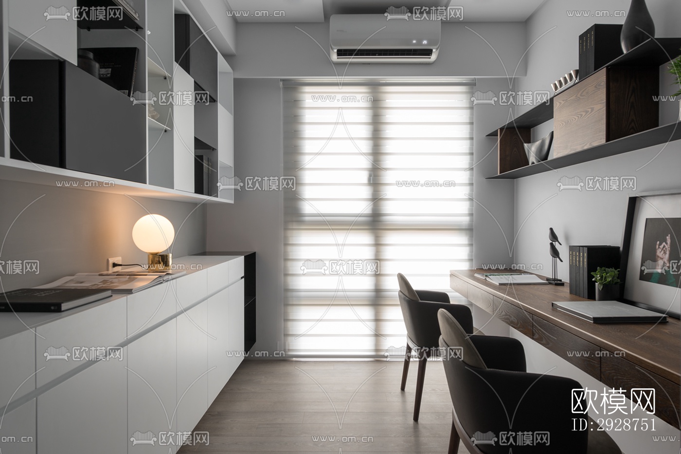 现代平层效果图下载（渲染图3）