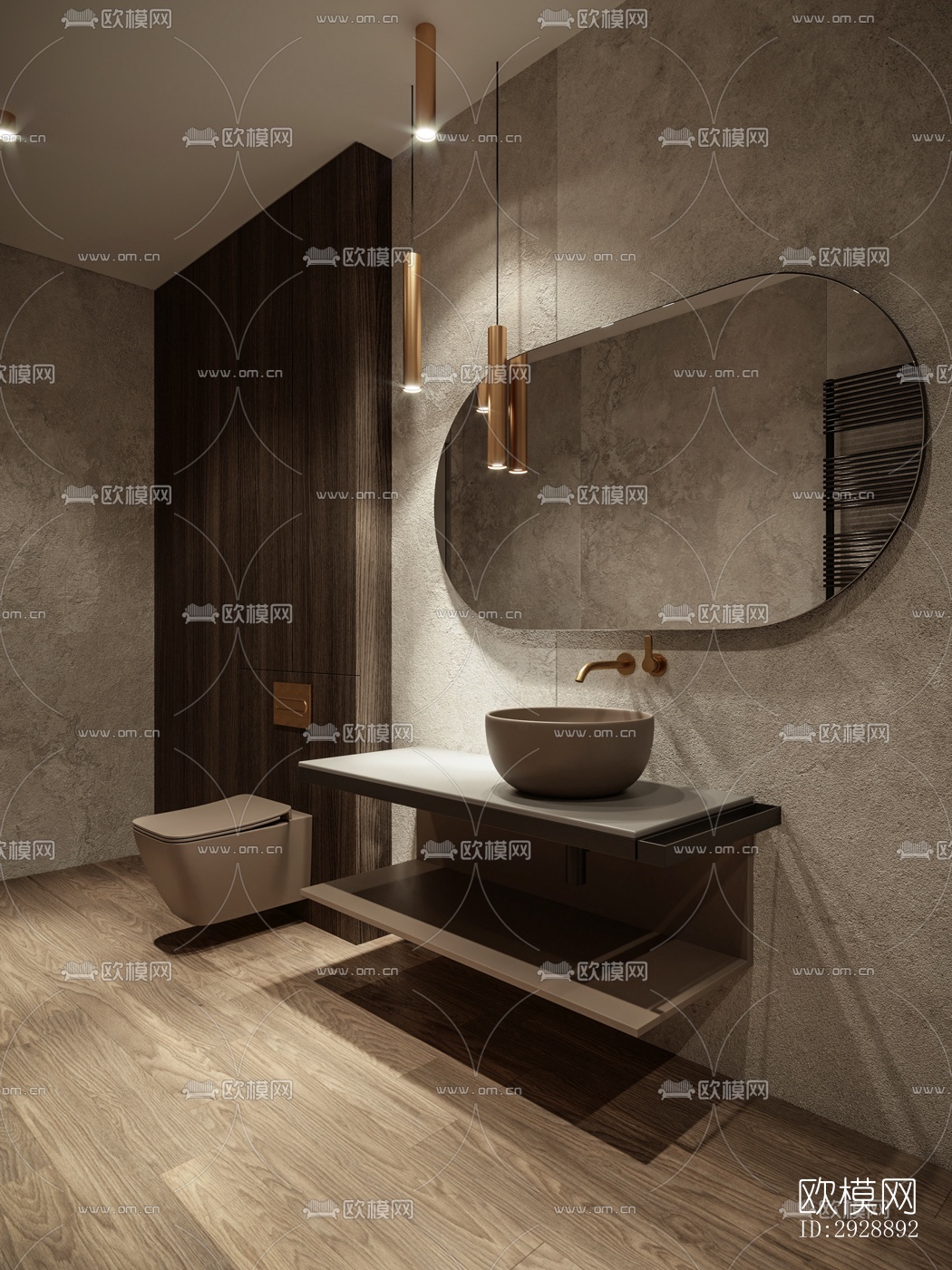 现代平层效果图下载（渲染图17）