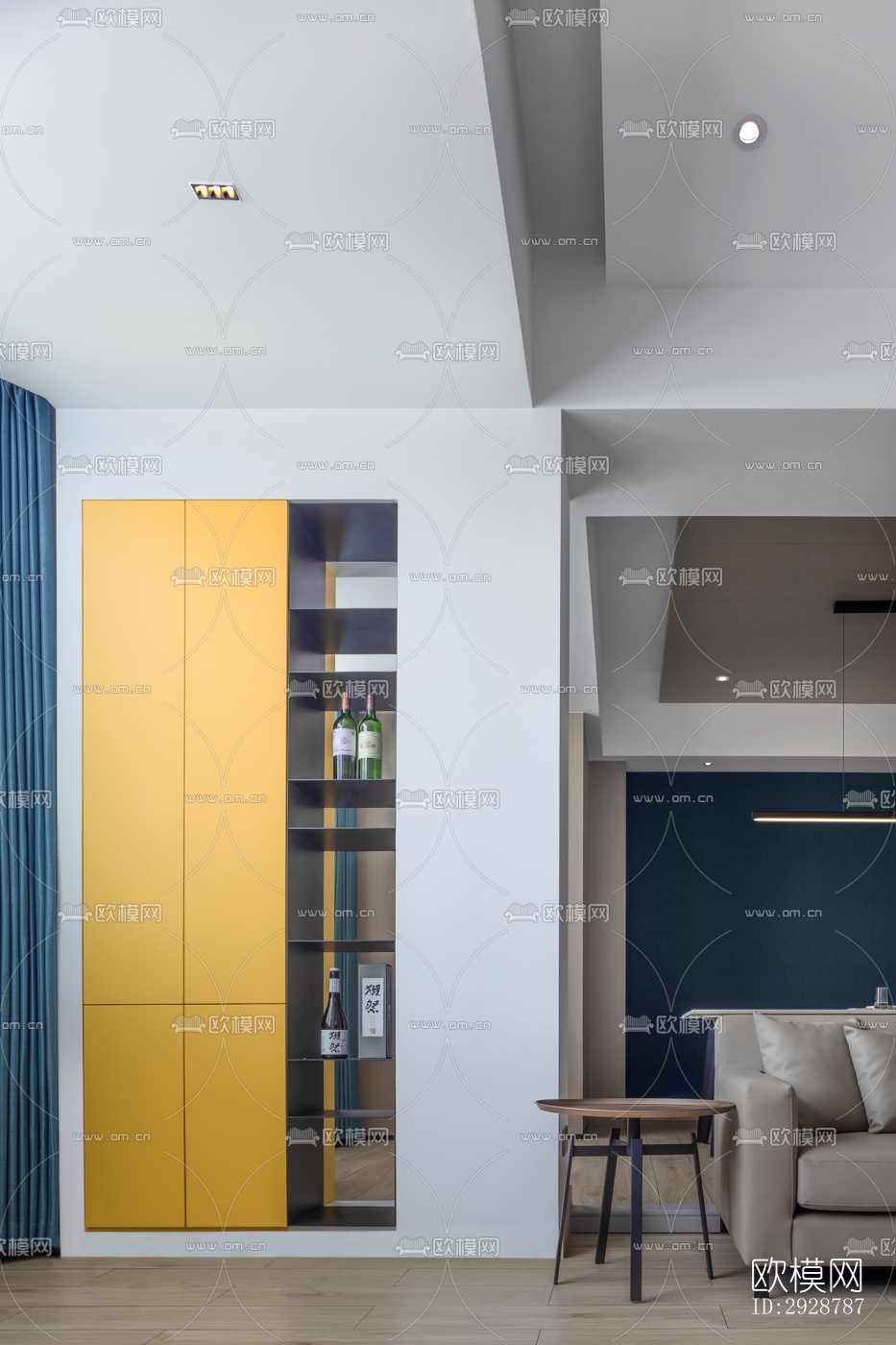 现代平层效果图下载（渲染图8）