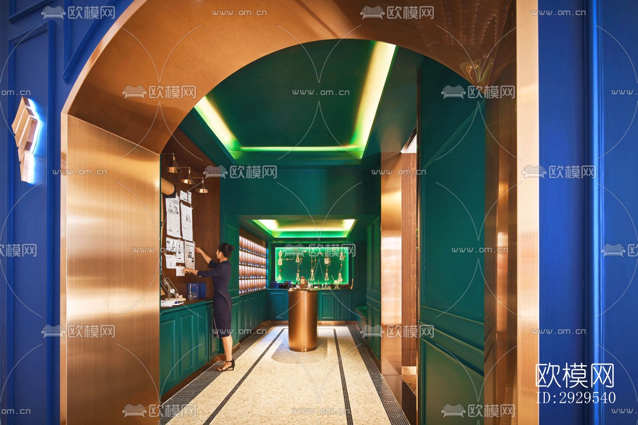 后现代西餐厅效果图下载（渲染图1）