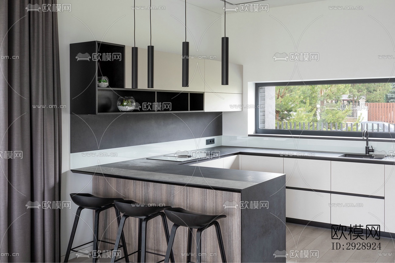 现代平层效果图下载（渲染图4）